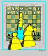 Cartoon: Chess Family (small) by srba tagged chess,game,queen,knight,pawn
