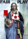 Cartoon: Fair Play (small) by srba tagged football world cup jesus christ