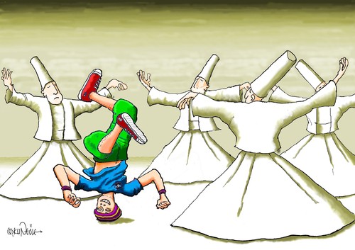 Cartoon: tolerance (medium) by coskungole58 tagged mevlana