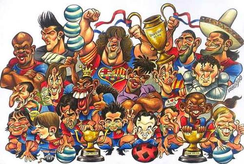 Cartoon: F.C. Barcelona 2006 2007 (medium) by Vizcarra tagged barcelona,barca,