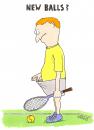 Cartoon: New Balls ? (small) by Christian BOB Born tagged sport tennis verloren gefunden