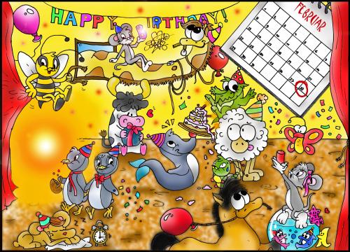 Kerry Katona 30th Birthday Party Dress. Cartoon: Birthday Party