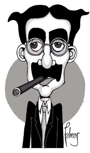 Cartoon Groucho Marx medium by Palmas tagged personajes