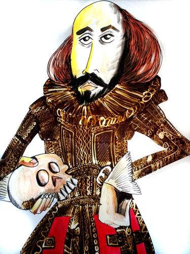 Cartoon: WILLIAM SHAKESPEARE (medium) by lucholuna tagged caricature