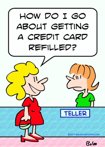 bank credit card refilled By rmay | Business Cartoon | TOONPOOL