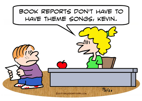 Cartoon: book reports theme songs school (medium) by rmay tagged book,reports,theme,songs,school