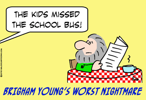 school bus cartoon. Cartoon: brigham young school