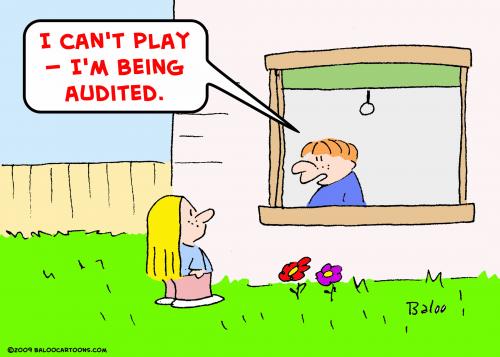 Cartoon: cant play being audited (medium) by rmay tagged cant,play,being,audited
