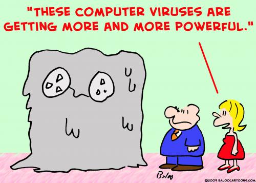 Cartoon: computer viruses powerful (medium) by rmay tagged computer,viruses, 