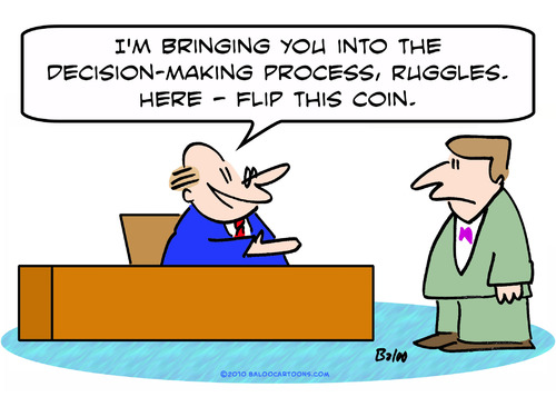 Cartoon: decision making process flip coi (medium) by rmay tagged decision,making,process,flip,coi