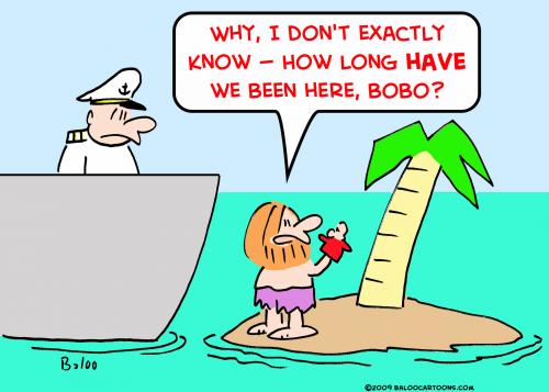 Cartoon: desert island how long bobo (medium) by rmay tagged desert,island,how,long,bobo