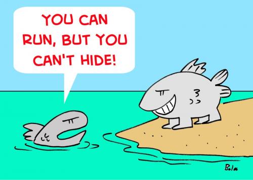 Cartoon: FISH FEET EVOLUTION RUN HIDE (medium) by rmay tagged fish,feet,evolution,run,hide