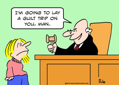 Cartoon: guilt trip judge (medium) by rmay tagged guilt,trip,judge