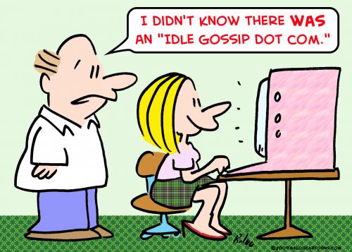 Cartoon: idle gossip computer internet (medium) by rmay tagged idle,gossip,computer,internet
