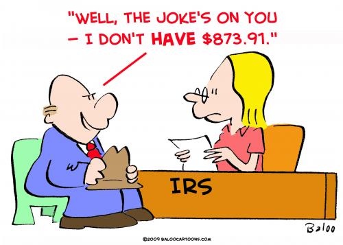 Cartoon: IRS joke on you (medium) by rmay tagged irs,joke,on,you