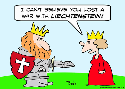 Cartoon: king liechentstein war (medium) by rmay tagged war,liechentstein,king
