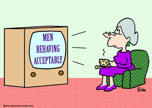 Cartoon: Men behaving acceptably (medium) by rmay tagged men,behaving,acceptably