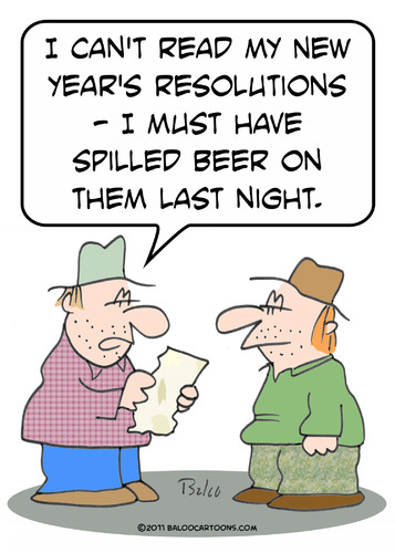 Cartoon: new years resolutions beer (medium) by rmay tagged new,years,resolutions,beer