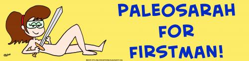 Cartoon: PALEOSARAH FIRSTMAN SARAH PALIN (medium) by rmay tagged paleosarah,firstman,sarah,palin