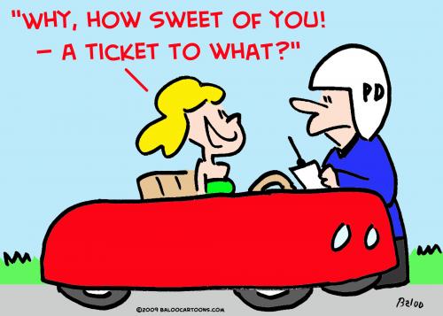 Cartoon: police speeding ticket woman (medium) by rmay tagged police,speeding,ticket,woman