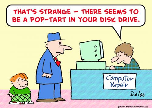 Cartoon: pop tart disk drive computer (medium) by rmay tagged pop,tart,disk,drive,computer