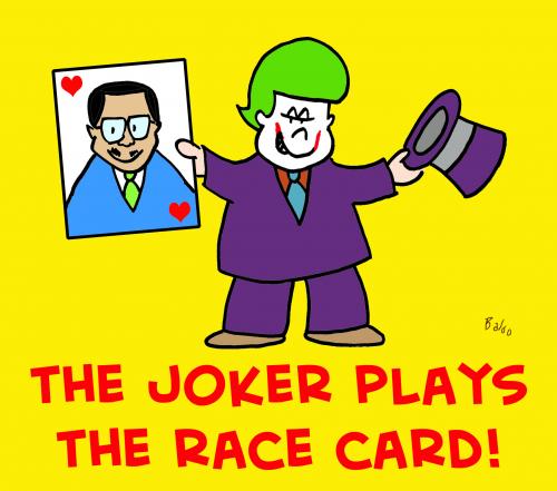 blagojevich cartoon. Cartoon: Race card lagojevich