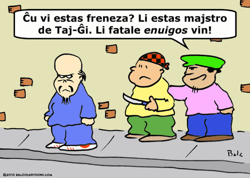 Cartoon: Tai chi bore death esperanto (medium) by rmay tagged tai,chi,bore,death,esperanto