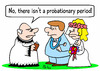 Cartoon: bride probationary period (small) by rmay tagged bride,probationary,period,wedding