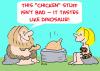 Cartoon: CAVEMAN CHICKEN TASTES LIKE DINO (small) by rmay tagged caveman,chicken,tastes,like,dinosaur
