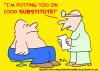 Cartoon: food subsitute doctor patient (small) by rmay tagged food,subsitute,doctor,patient