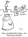 Cartoon: king hot line (small) by rmay tagged king,hot,line