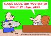 Cartoon: RUN BOMB BY LEGAL (small) by rmay tagged run,bomb,by,legal