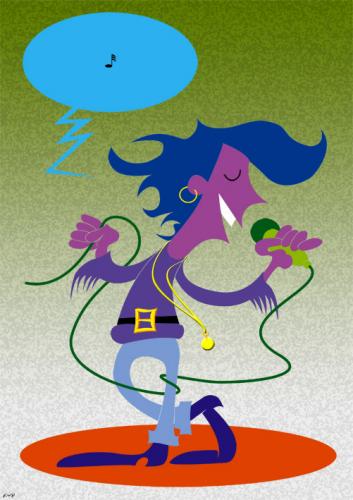 Le Chanteur Sans Voix By Erby Media Culture Cartoon Toonpool