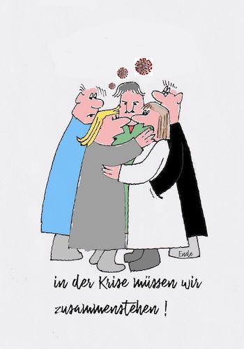 Cartoon: Corona-Verhalten (medium) by Retlaw tagged coronavirus,pandemie,unvernuft,familie,dummheit