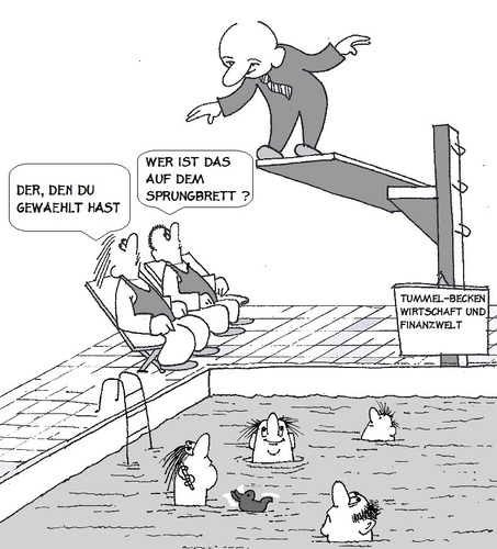 Cartoon: Sprungbrett für Politiker (medium) by Retlaw tagged gier