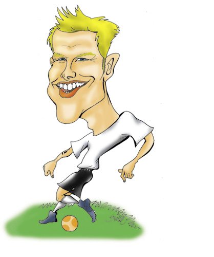 David Beckham By guillelorentzen | Sports Cartoon | TOONPOOL