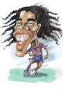 Cartoon: Ronaldinho (small) by guillelorentzen tagged ronaldinho