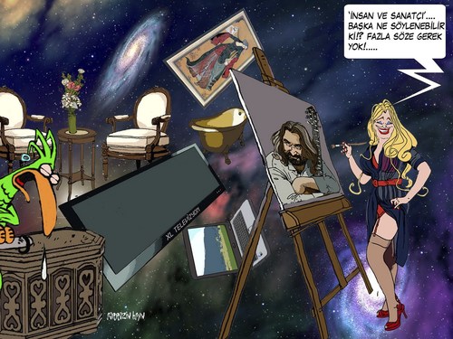 Cartoon: volkan konak ve suzan.. (medium) by sarrazin tagged suzan