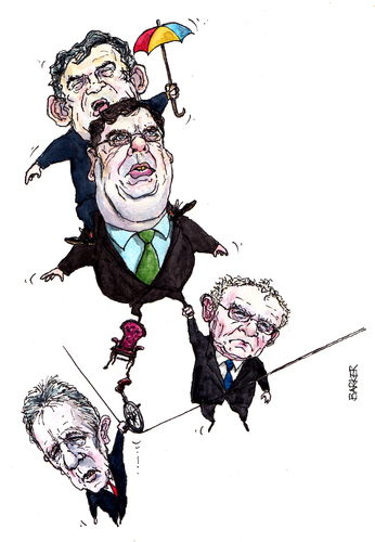 Cartoon: Crisis at Stormont (medium) by barker tagged gordon,brown,brian,cowen,martin,mcguinness,peter,robinson,northern,ireland,cartoon,caricature,karikatur,karikaturen,gordon brown,brian cowen,peter robinson,mcguinness,england,politik,gordon,brown,brian,cowen,peter,robinson