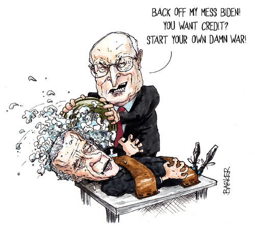 Dick Cheney practices his advanc Dick Cheney practices his advanc