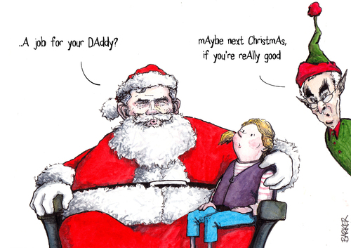 Cartoon: Santa Brown (medium) by barker tagged santa,gordon,brown,alistair,darling,cartoon,caricature,gordon brown,santa claus,darling,alistair,gordon,brown,santa,claus