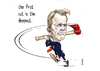 Cartoon: David Laws the axeman goeth (small) by barker tagged david,laws,cuts,resignation,libdem,cartoon,caricature