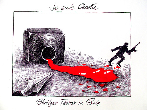 Cartoon: Charlie Hebdo (medium) by Mario Schuster tagged charlie,hebdo,karikatur,cartoon,mario,schuster,paris,frankreich,france