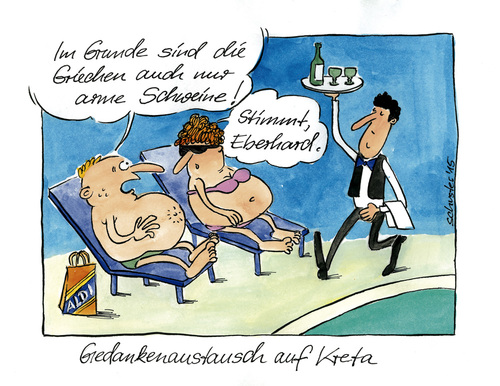 Cartoon: Griechen-Krise (medium) by Mario Schuster tagged cartoon,karikatur,mario,schuster,griechenland