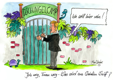 Cartoon: Job weg Frau weg (medium) by Mario Schuster tagged weg,wulff,christian,schuster,mario,cartoon,karikatur