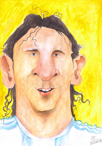 Cartoon: Lionel Messi (medium) by Mario Schuster tagged lionel,messi,portrait,porträt,caricature,karikatur,fußball,argentinia,argentinien,soccer,football,wm,worldcup