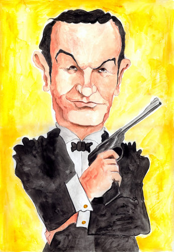 Cartoon: Sean Connery (medium) by Mario Schuster tagged karikatur,cartoon,sean,connery,mario,schuster,james,bond