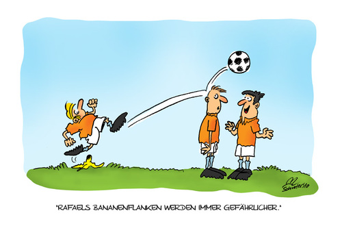 Cartoon: WM-Cartoon Holland (medium) by Mario Schuster tagged karikatur,caricature,worldcup,wm,football,soccer,netherlands,niederlande,holland,fußball