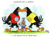 Cartoon: Bayern vs. Dortmund (small) by Mario Schuster tagged karikatur,cartoon,mario,schuster,bayern,münchen,borussia,dortmund,fußball,wembley,london