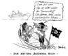 Cartoon: Die Zeiten ändern sich... (small) by Mario Schuster tagged karikatur,cartoon,schuster,mario,traumschiff,deutschland,malta,piraten